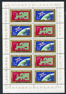 ROMANIA 1974 INTEREUROPA Sheetlet MNH / **.  Michel 3189-90 Kb - Blocks & Kleinbögen
