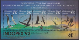 F-EX19757 CHRISTMAS IS MNH 1993 INDOPEX'93 MIGRATORY BIRD AVES MIGRATORIAS. - Golondrinas