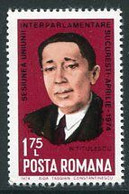 ROMANIA 1974 Interparliamentary Union MNH / **..  Michel 3188 - Nuovi