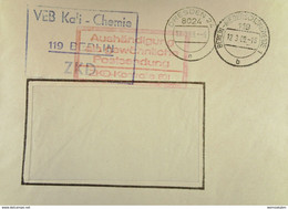 DDR-Dienst: Brief Mit ZKD-Kastenstpl. Und Roten Stpl. "Ausgehändigt Als Gew. Postsendung ZKD-Kontrolle 801" Vom 12.3.69 - Centrale Postdienst