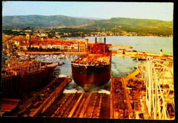 ► NAVIRE De Commerce - Lancement Super Tanker - Pétrolier - LA CIOTAT 1975 - Pétroliers