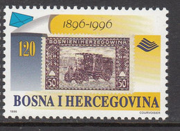 1996 Bosnia Mail Vans Stamps On Stamps  Complete Set Of 1 MNH - Bosnia Erzegovina