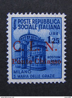 ITALIA RSI CLN Comitati Di Liberazione-1945- "Ponte Chiasso" £. 1,25 MLH* (descrizione) - Comite De Liberación Nacional (CLN)