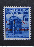 ITALIA RSI CLN Comitati Di Liberazione-1945- "Ponte Chiasso" £. 1,25 MLH* (descrizione) - National Liberation Committee (CLN)