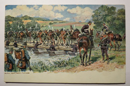 (11/11/54) Postkarte/AK "Anton Hoffmann München" Soldaten Mit Pferden Bei Der Flußüberquerung - Hoffmann, Anton - Munich