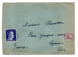 Allemagne --1940 - N° 717 Seul Sur Lettre Censurée à Destination De Lignières-18-Cachet  BERLIN ... - Lettres & Documents