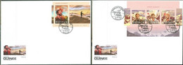 Guinea 2013, Henri Dunandt, Red Cross, 3val In BF +BF In 2FDC - Henry Dunant