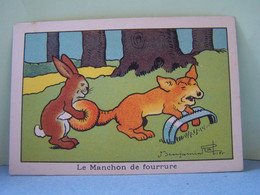 LES ILLUSTRATEURS. B. RABIER. FANTAISIE. LES RENARDS. LES LAPINS. PUBLICITE BLEDINE JACQUEMAIRE.  100_0719GRT - Rabier, B.