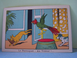 LES ILLUSTRATEURS. B. RABIER. FANTAISIE. LES PERROQUETS. LES CHATS. LES CHIENS. 100_0726GRT - Rabier, B.