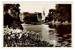 Ref 1420 - 1934 Real Photo Postcard - Buckingham Palace From St James's Park - London - Buckingham Palace
