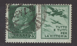 REGNO ! VARIETA’ 1942 PROPAGANDA IMPERIALE DENTELLATURA SPOSTATA ! PG3 - Propaganda Di Guerra