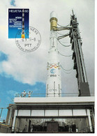 CARTE MAXIMUM ARIANE A KOUROU 1979 - Maximumkarten (MC)