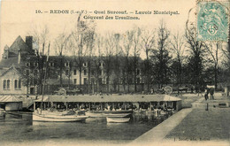 Redon * Quai Surcouf * Le Lavoir Municipal * Laveuses * Couvent Des Ursulines - Redon