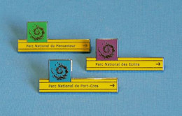 1 PIN'S //  ** PARC NATIONAL DU MERCANTOUR / DES ÉCRINS / DE PORT-CROS / FRANCE ** . (A.M.C.) - Otros