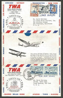 Aérophilatélie - USA - TWA Trans Wolrd Airlines - Aérogramme Colombo (Sri Lanka/Ceylon)-Los Angeles-New York 18.7.55 - Unclassified