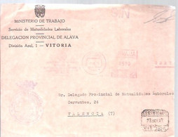 CARTA  CERTIFICADA  1971   ALAVA  MATASELLOS  FRANQUEO  MECANICO  SOLO FRONTAL - Portofreiheit