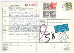 DANEMARK - Bulletin D'expédition COLIS POSTAL ADRESSEKORT - De Bronderslev 1970 - DANMARK DENMARK LUFTPOST - Parcel Post