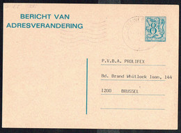 Changement D'adresse N° 25 IV N (texte Néerlandais) - Circulé - Circulated - Gelaufen - 1984. - Avviso Cambiamento Indirizzo