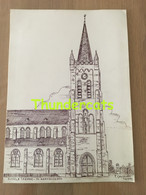 ORIGINELE GROTE TEKENING DOOR PAUL GHYSELEN GHIJSELEN 1992 SIJSELE DAMME ST MARTINUSKERK - Dessins