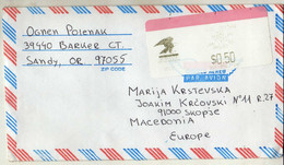 Air Mail Letter U.S.1994 Via Macedonia.post Label 0.50 - Storia Postale