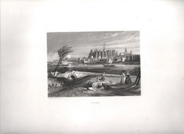 Gravure Ancienne/Bords De Loire/ANGERS/ Dessinés  Et Gravés Par ROUARGUE Frères/ Paris/1850     LOIR5 - Estampas & Grabados