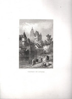 Gravure Ancienne/Bords De Loire/CHÂTEAU De LOCHES / Dessinés  Et Gravés Par ROUARGUE Frères/ Paris/1850     LOIR10 - Stiche & Gravuren