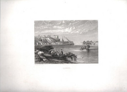 Gravure Ancienne/Bords De Loire/SAUMUR / Dessinés  Et Gravés Par ROUARGUE Frères/ Paris/1850     LOIR11 - Stiche & Gravuren