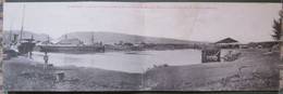 Reunion Ile Panoramique Port Pointe Aux Galets Courrier Messageries Et Havraise Peninsulaire Cpa Double - Autres & Non Classés