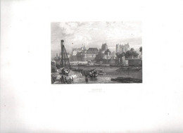 Gravure Ancienne/Bords De Loire/NANTES Château Et Cathédrale /Dessinés  Et Gravés Par ROUARGUE Frères/Paris/1850  LOIR13 - Prints & Engravings