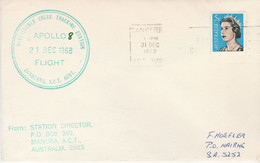 N°827 N -lettre (cover) -Apollo 8 Dec 1968 Flight- - Oceania