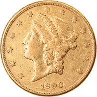 Monnaie, États-Unis, Liberty Head, $20, Double Eagle, 1900, U.S. Mint, San - 20$ - Double Eagles - 1877-1901: Coronet Head