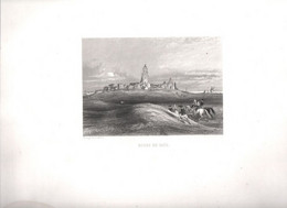 Gravure Ancienne/Bords De Loire/BOURG De BATZ/Dessinés  Et Gravés Par ROUARGUE Frères/Paris/1850  LOIR29 - Prenten & Gravure