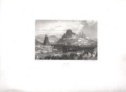 Gravure Ancienne/Bords De Loire/ LE PUY Vue D'ESPAILLY  /Dessinés  Et Gravés Par ROUARGUE Frères/Paris/1850  LOIR36 - Prints & Engravings