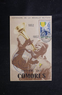 COMORES - Carte Maximum En 1952 , Médaille Militaire - L 75753 - Storia Postale