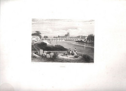 Gravure Ancienne/Bords De Loire/TOURS /Dessinés  Et Gravés Par ROUARGUE Frères/Paris/1850  LOIR39 - Stiche & Gravuren