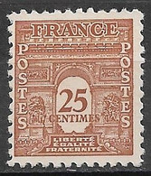 France 1944. Scott #476A (M) Arc De Triomphe - 1944-45 Triomfboog