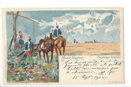 26236 - Magyar Huszarok Ungarische Huszaren Litho Budapest 1902 Chevaux Walter Haertel - Ungarn