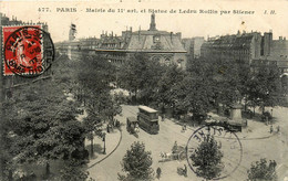 Paris * 11ème * La Mairie Et La Statue De Ledru Rollin Par Stiener * Tramway Tram - Paris (11)