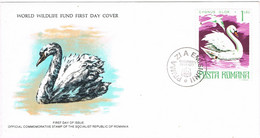 38290. Carta F.D.C. BUCAREST (Rumania) 1977. CISNE, Cygnus - Cygnes