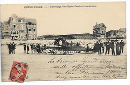 AVIATION Aviateur Avion QUEND PLAGE Somme Atterrissage D'un Biplan Caudron à Marée Basse   1913   ..G - ....-1914: Précurseurs