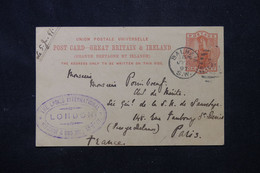 ROYAUME UNI - Entier Postal De Londres Pour Paris En 1897 - L 75798 - Luftpost & Aerogramme