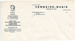 Blanco Pélure Doorslag Papier Faktuur Vermeire - Magis   -   Hoofding Eenhoorn - Unicorn - Licorne - इकसिंगा - Einhorn - Textile & Vestimentaire