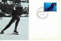 CARTE MAXIMUM PATINAGE WELTMEISTERSCHAFT DAVOS 1977 - Cartoline Maximum