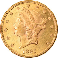 Monnaie, États-Unis, Liberty Head, $20, Double Eagle, 1895, U.S. Mint - 20$ - Double Eagles - 1877-1901: Coronet Head (Tête Couronnée)