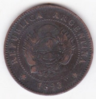 Argentine Tucuman 1 Centavo 1893 Bronze - Argentine