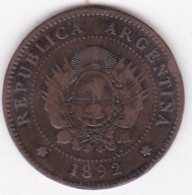Argentine Tucuman 1 Centavo 1892 Bronze - Argentine