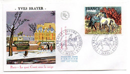 1978--FDC ..Yves BRAYER--Paris Le Quai Conti Sous La Neige........cachet  PARIS - 75................... - 1970-1979