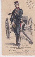 RARE. MILITARIA. Artilleur Et Canon " 36° Régiment D'Artillerie De Campagne 4° Batterie 2° Pièce" Illustr.  L.MALESPINE - Regimientos