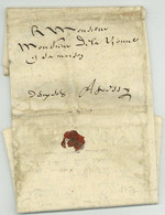 Lettre Sans Date Vers 1652 Signee Dufour Adressee A Monsieur De La Vionne En Sa Maison A A GRESSY??? - ....-1700: Vorläufer