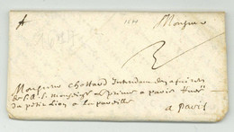 COURSON? 1674 Lettre Taxee Pour Paris Roland A Determiner... - ....-1700: Precursors